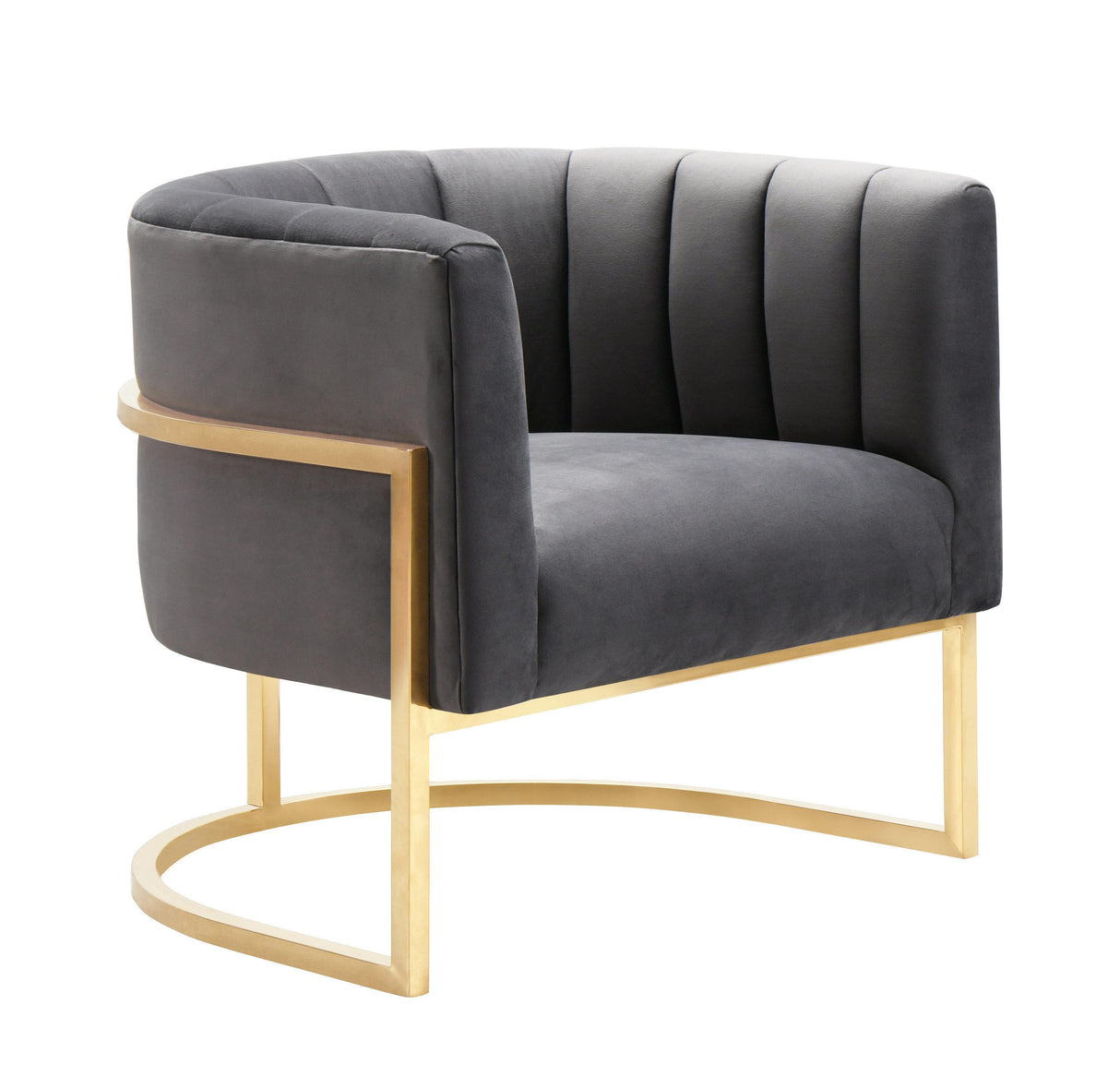 Magnolia Velvet Accent Chair with Gold Base by TOV Furniture at Eve Furniture