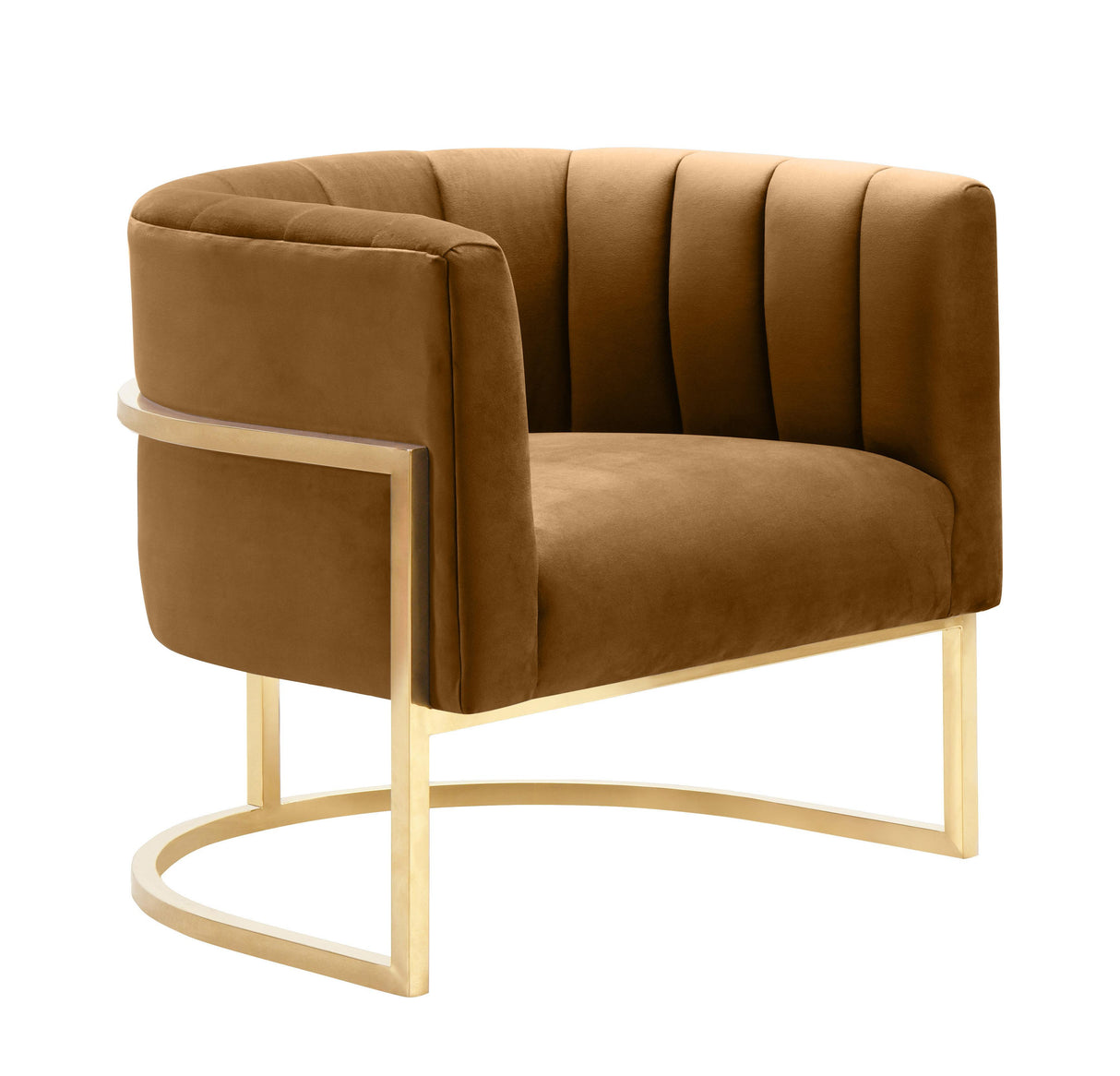 Magnolia Velvet Accent Chair with Gold Base by TOV Furniture at Eve Furniture