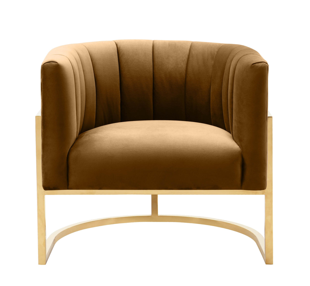 Magnolia Velvet Accent Chair with Gold Base by TOV Furniture at Eve Furniture