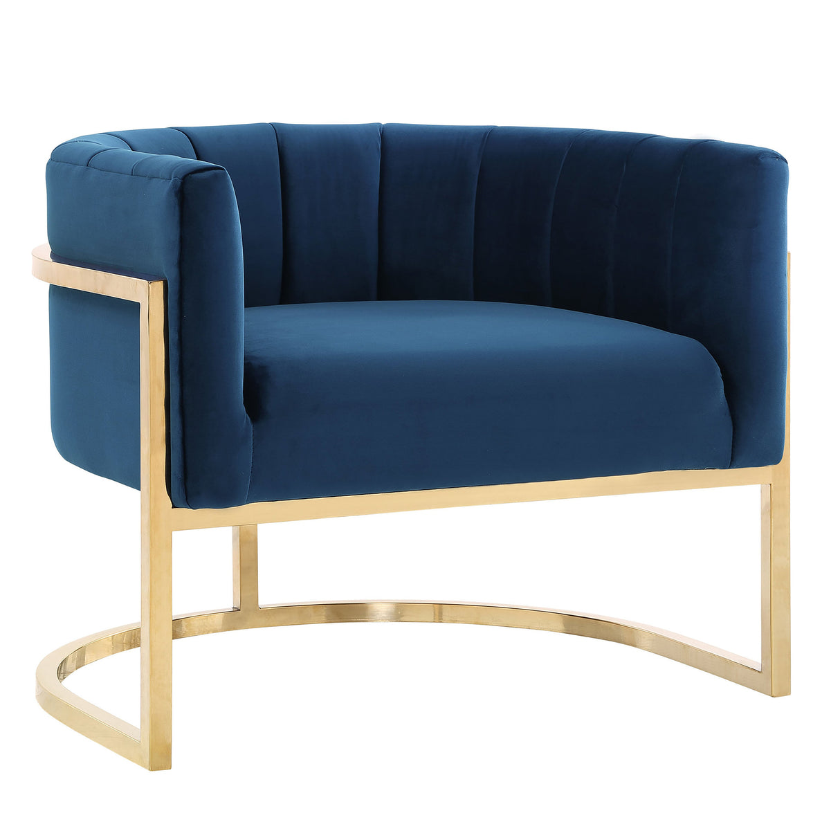 Magnolia Velvet Accent Chair with Gold Base by TOV Furniture at Eve Furniture