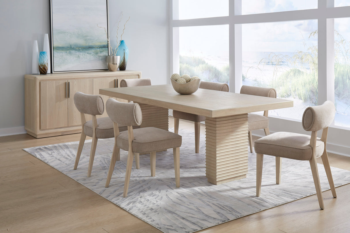 Magnolia Wood Frame Upholstered Dining Chair in Brown Sugar Chenille (Set of 2) by Modus Furniture at Eve Furniture