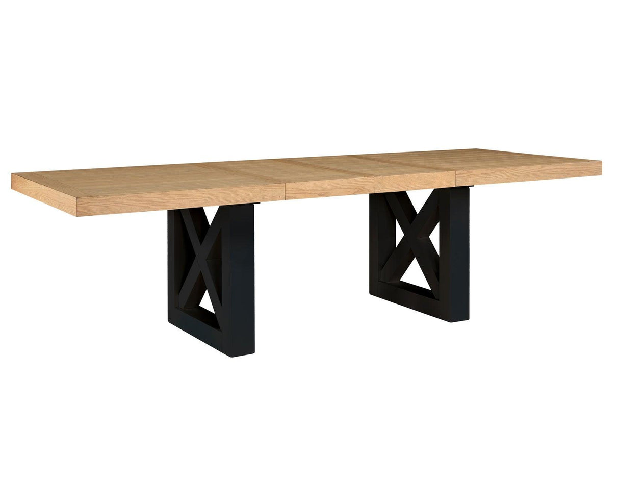 Magnolia 72-108-inch Table, Black Base by Steve Silver at Eve Furniture