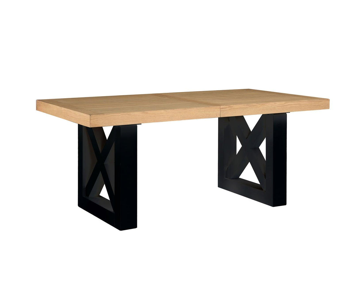 Magnolia 72-108-inch Table, Black Base by Steve Silver at Eve Furniture