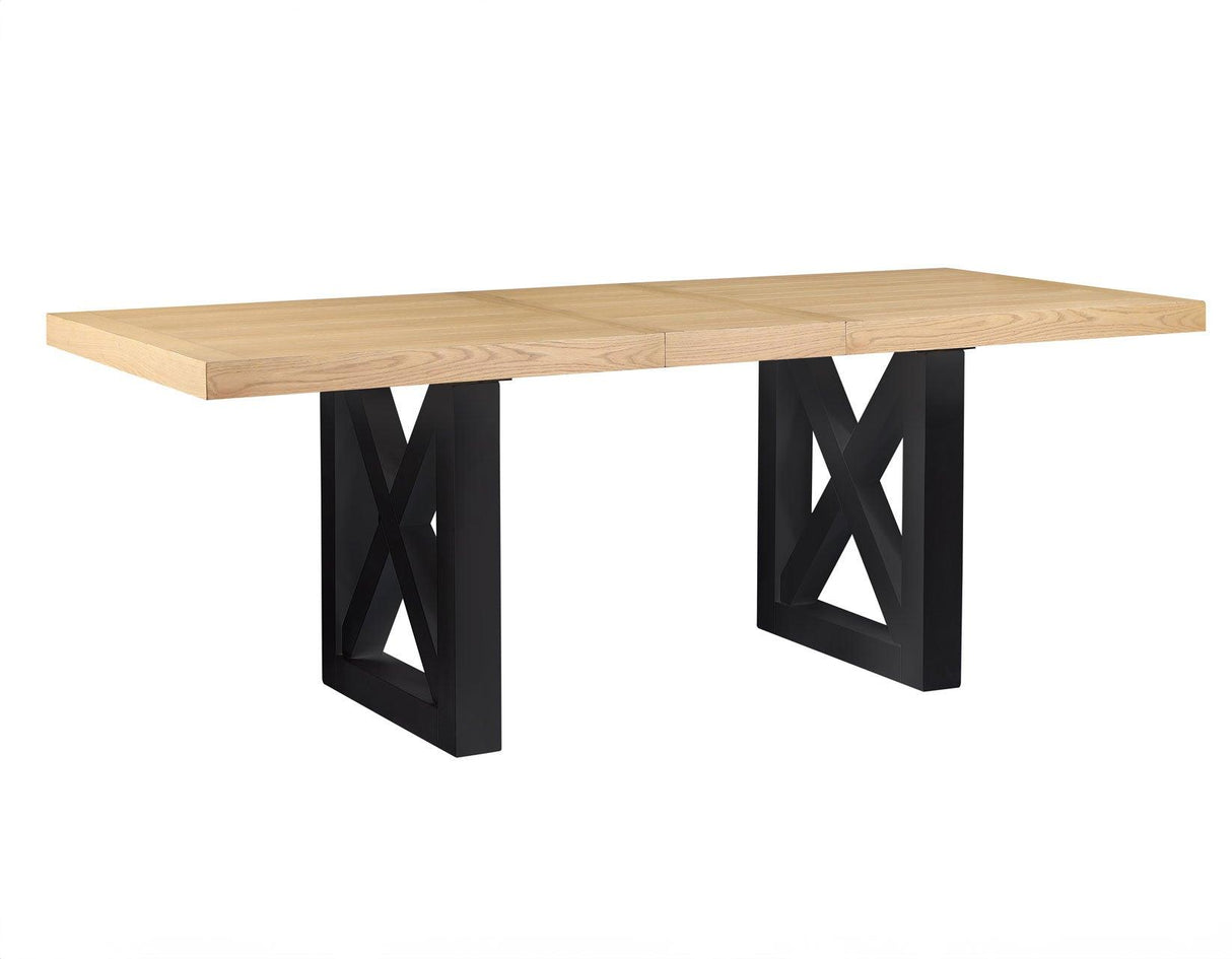 Magnolia 80-96-inch Counter Table w/18-inch Leaf, Black Base by Steve Silver at Eve Furniture