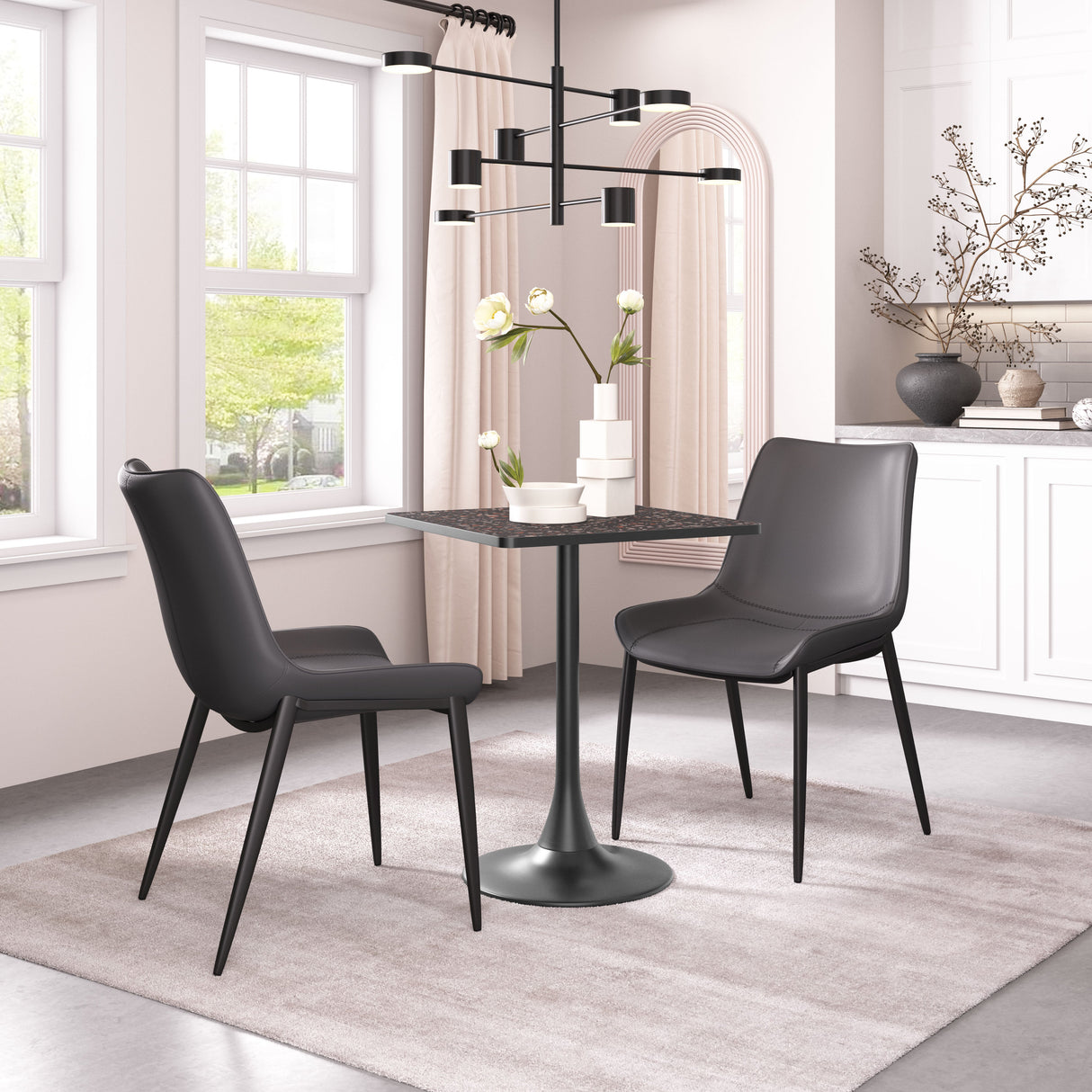 Magnus Black Dining Chair (Set of 2) by Zuomod at Eve Furniture
