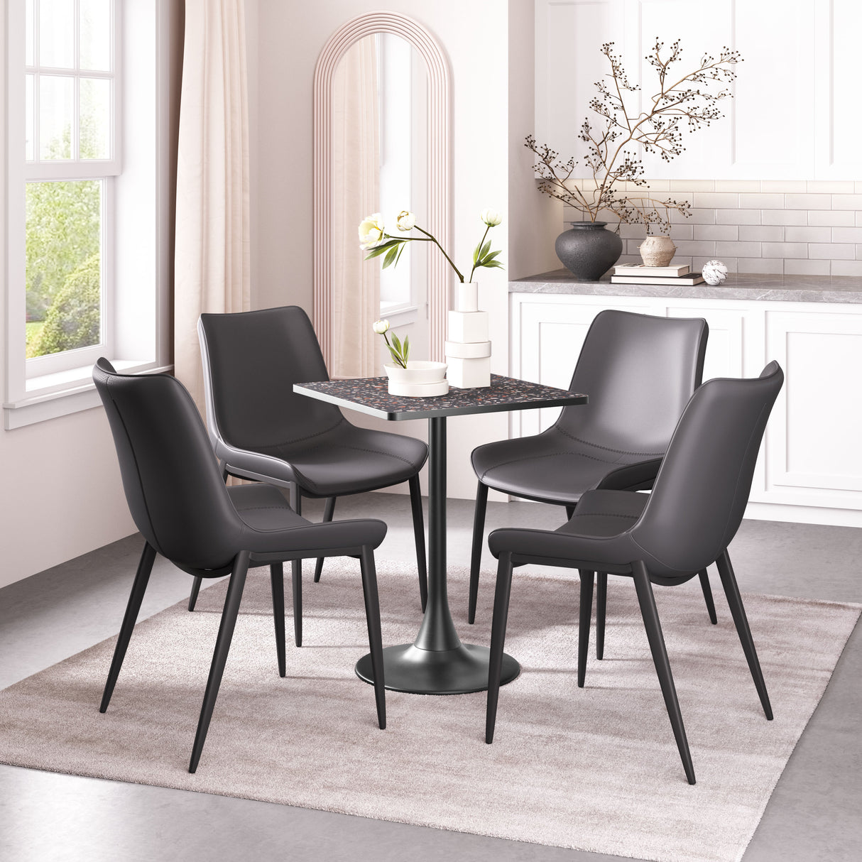 Magnus Black Dining Chair (Set of 2) by Zuomod at Eve Furniture