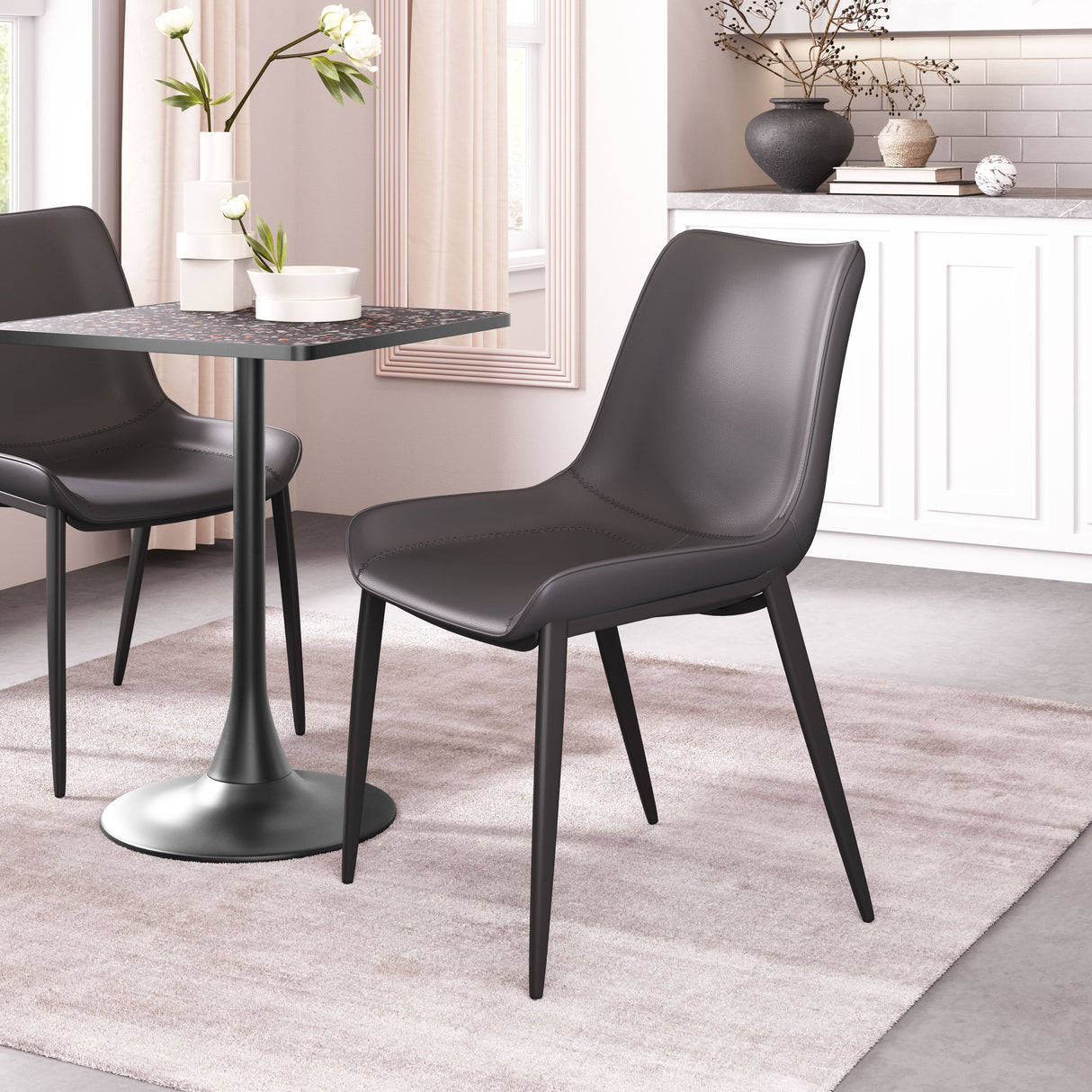 Magnus Black Dining Chair (Set of 2) by Zuomod at Eve Furniture
