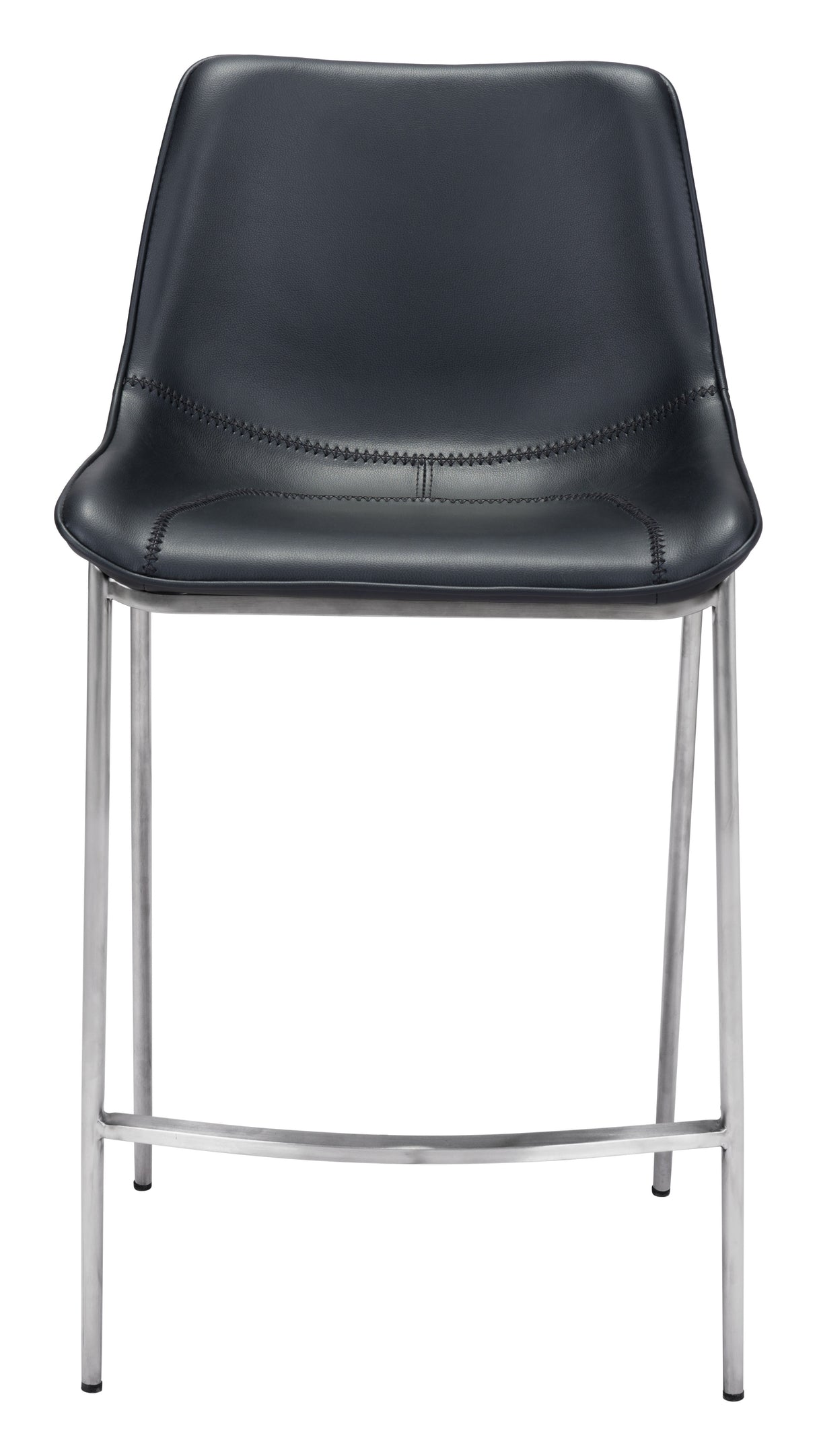 Magnus Black & Silver Counter Stool (Set of 2) by Zuomod at Eve Furniture