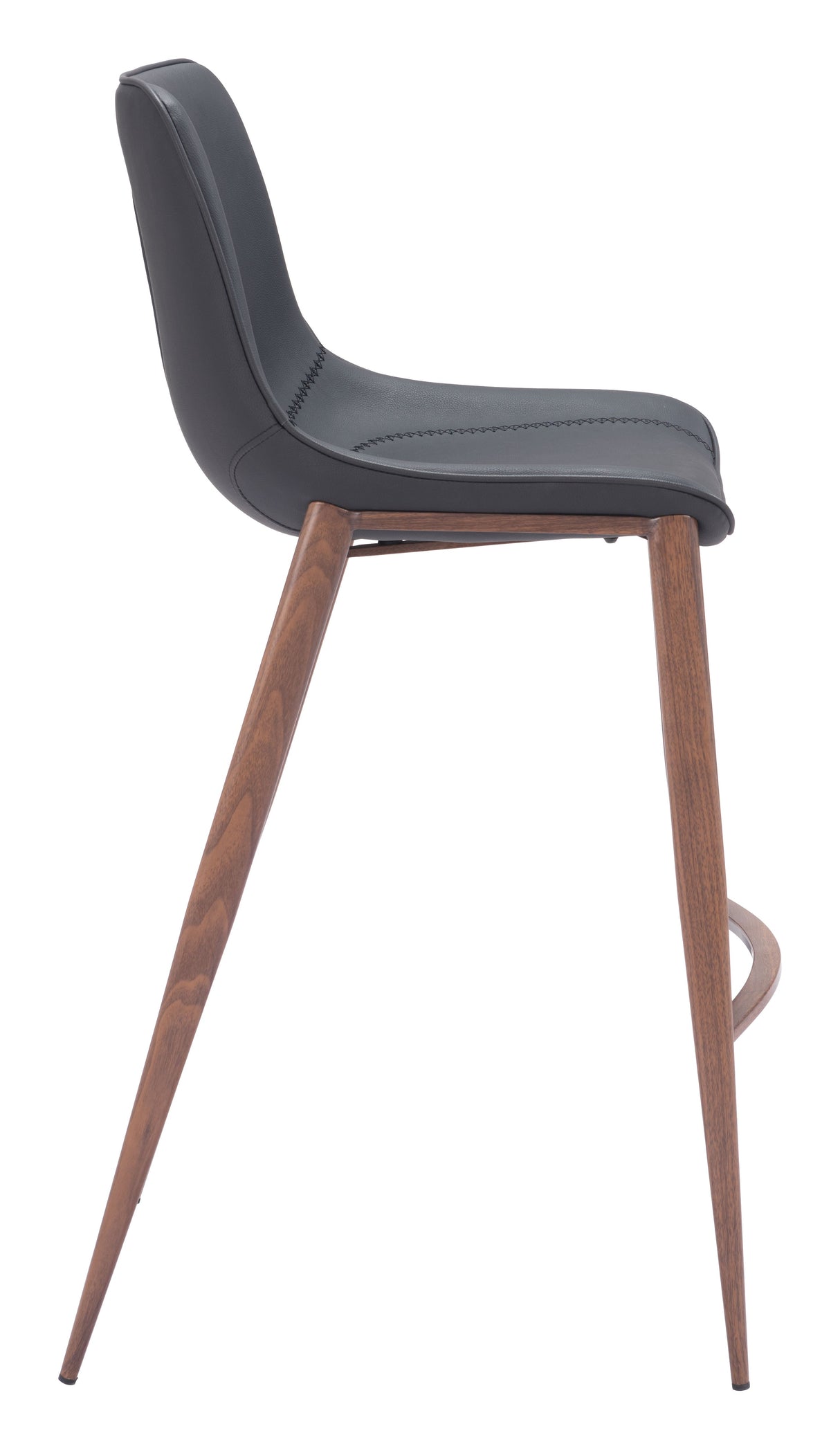 Magnus Black & Walnut Barstool (Set of 2) by Zuomod at Eve Furniture