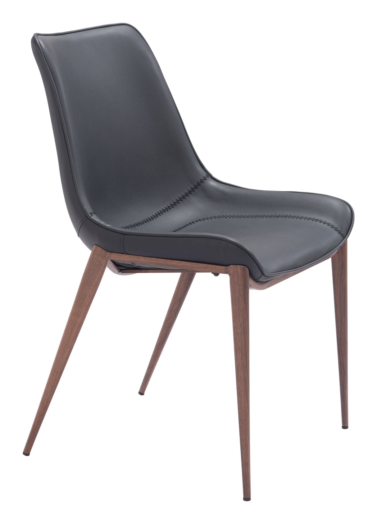 Magnus Black & Walnut Dining Chair (Set of 2) by Zuomod at Eve Furniture