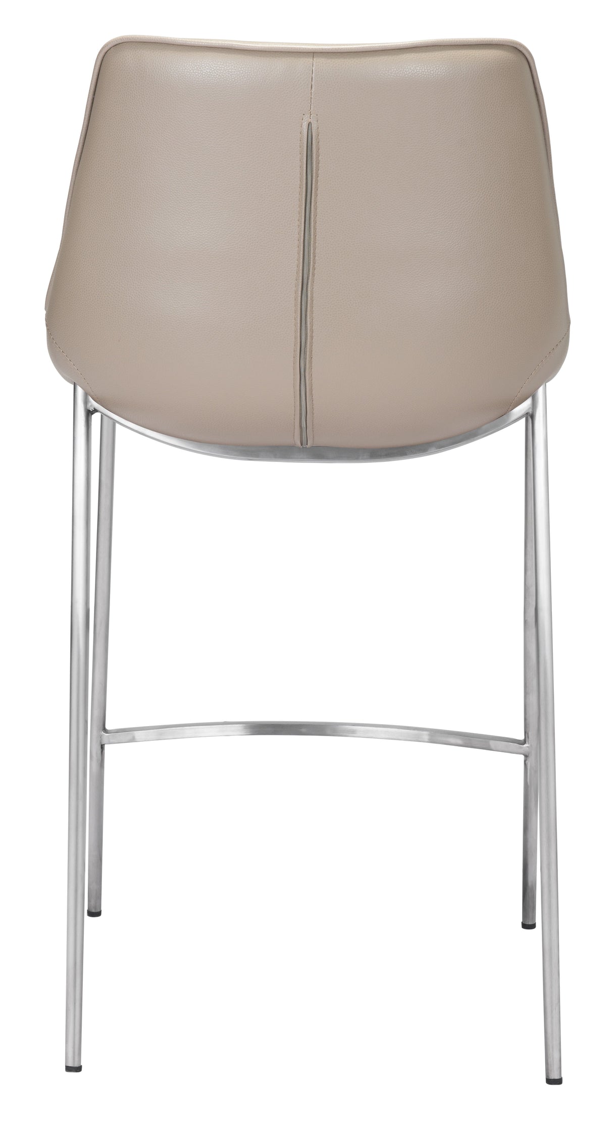 Magnus Brown & Silver Counter Stool (Set of 2) by Zuomod at Eve Furniture