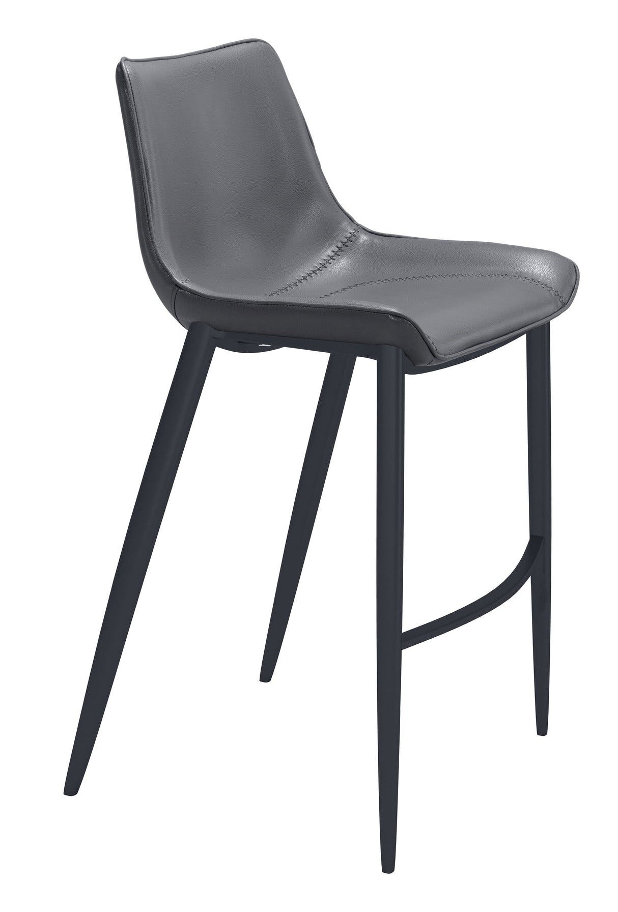 Magnus Dark Gray & Black Barstool (Set of 2) by Zuomod at Eve Furniture