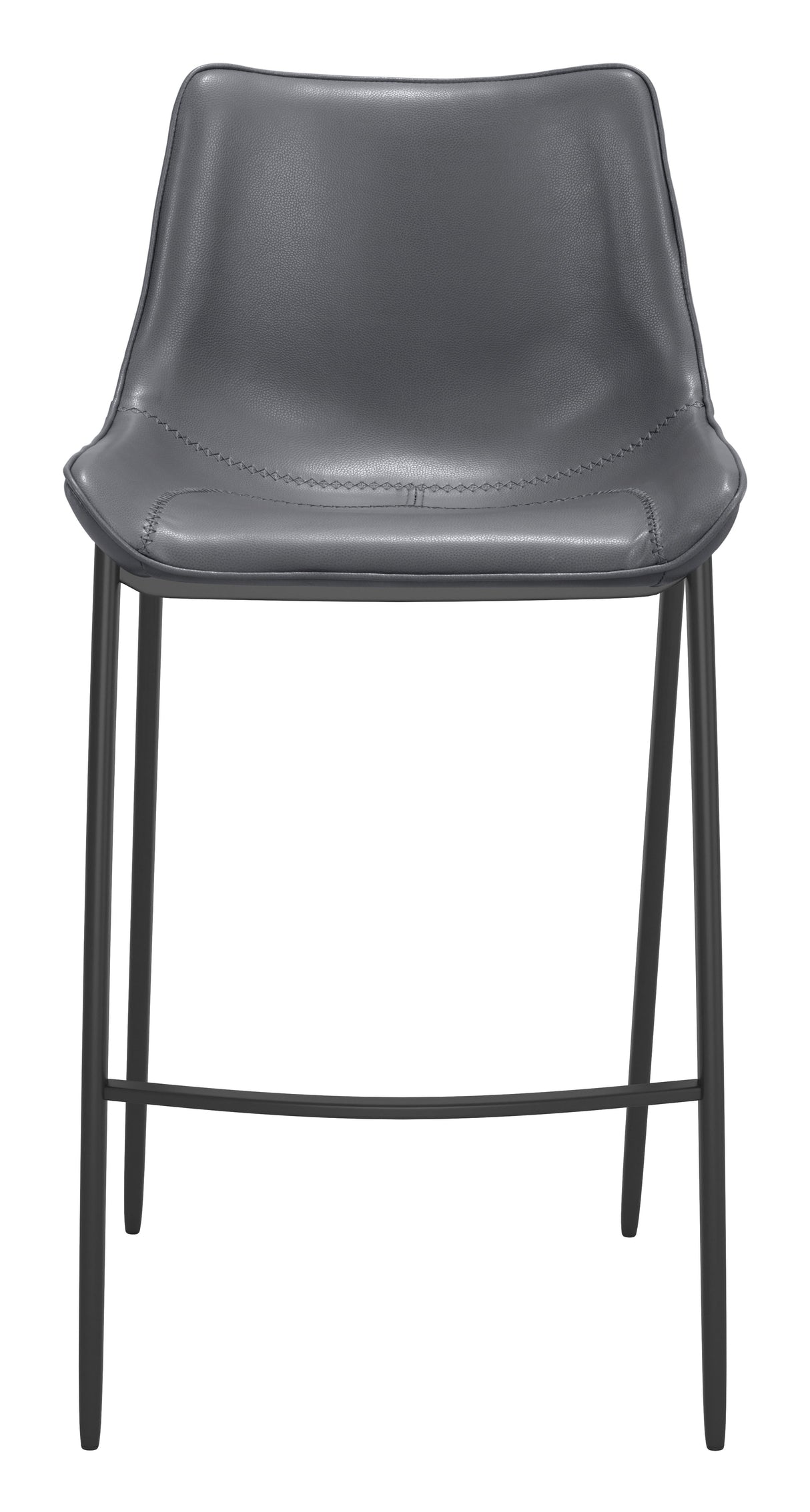 Magnus Dark Gray & Black Barstool (Set of 2) by Zuomod at Eve Furniture