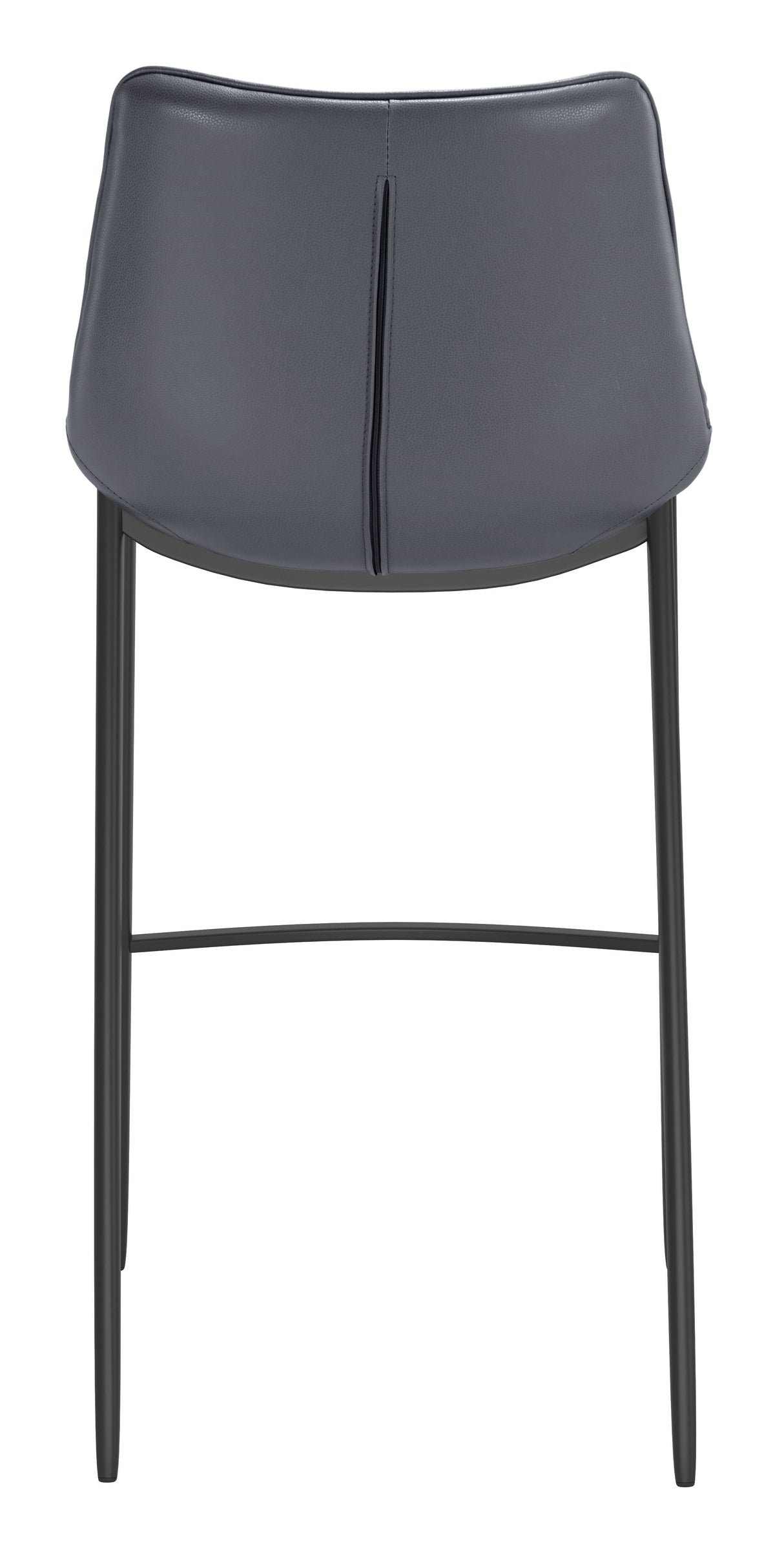 Magnus Dark Gray & Black Barstool (Set of 2) by Zuomod at Eve Furniture
