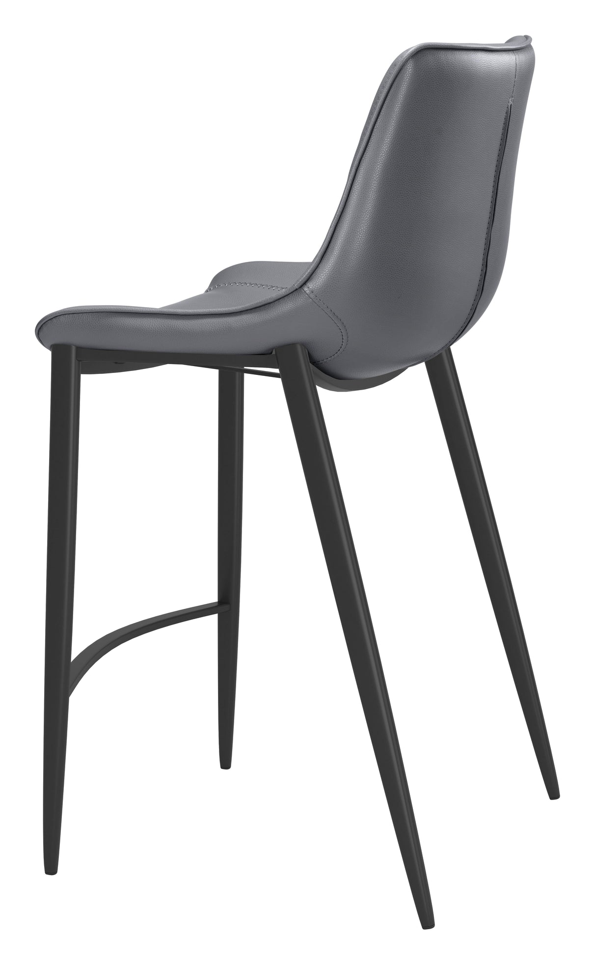 Magnus Dark Gray & Black Counter Stool (Set of 2) by Zuomod at Eve Furniture