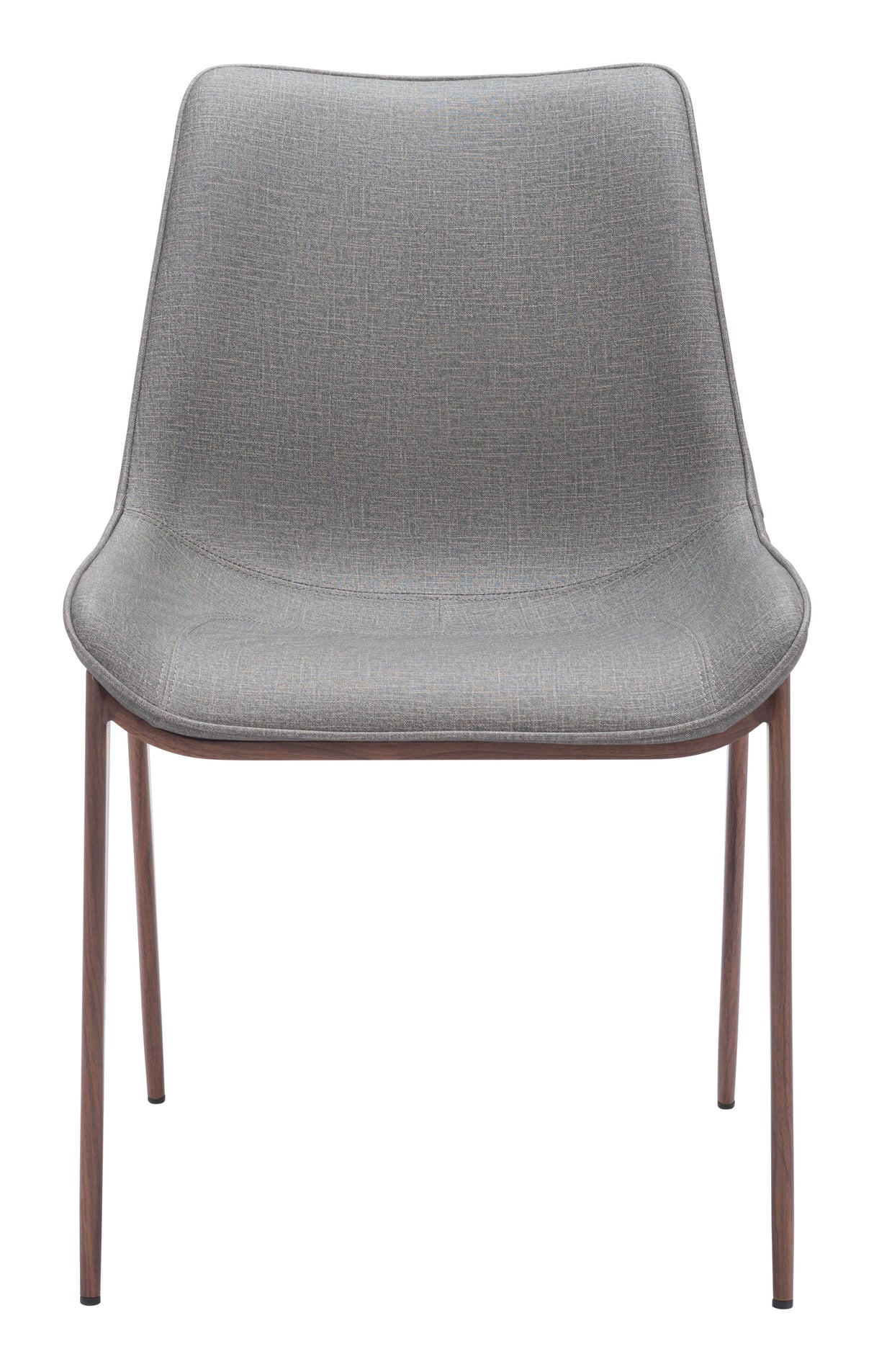 Magnus Slate Gray & Walnut Dining Chair (Set of 2) by Zuomod at Eve Furniture