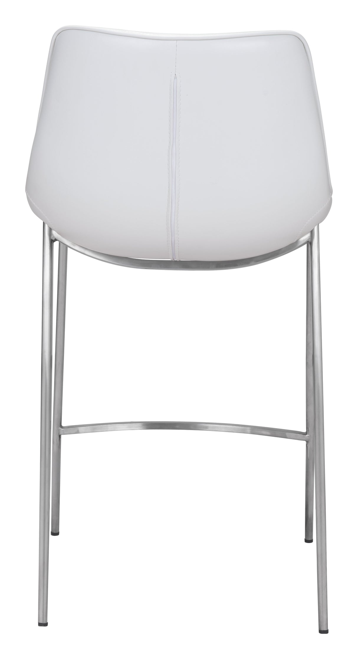 Magnus White & Silver Counter Stool (Set of 2) by Zuomod at Eve Furniture