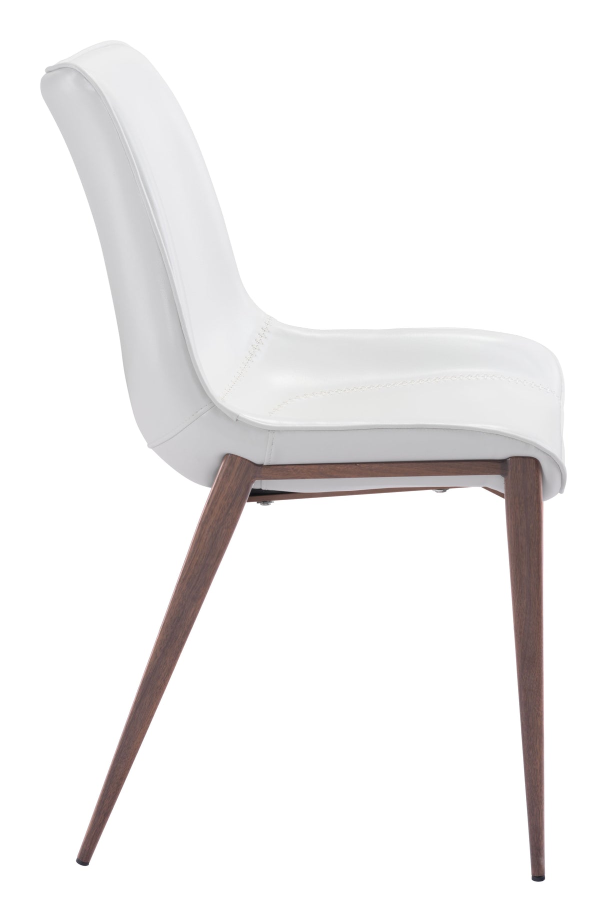 Magnus White & Walnut Dining Chair (Set of 2) by Zuomod at Eve Furniture