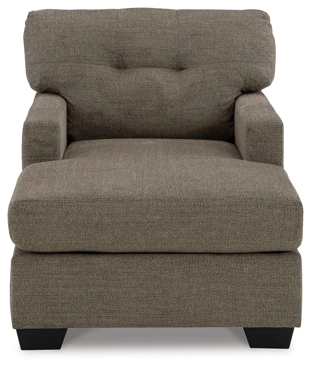 Mahoney Chocolate Chaise by Ashley at Eve Furniture