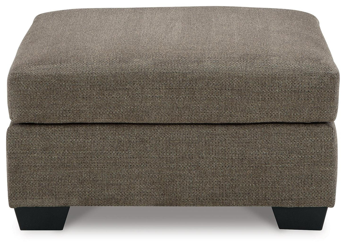 Mahoney Chocolate Oversized Accent Ottoman by Ashley at Eve Furniture