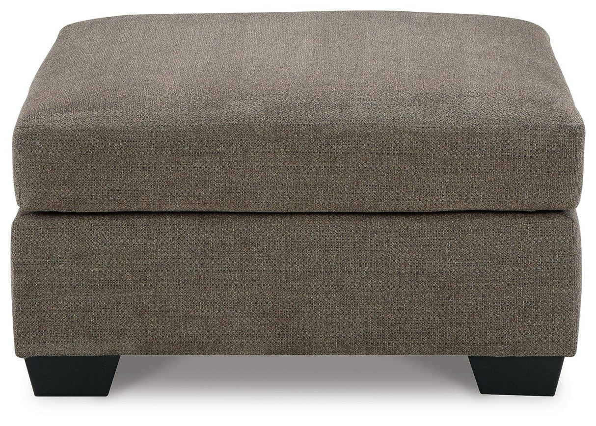Mahoney Chocolate Oversized Accent Ottoman by Ashley at Eve Furniture