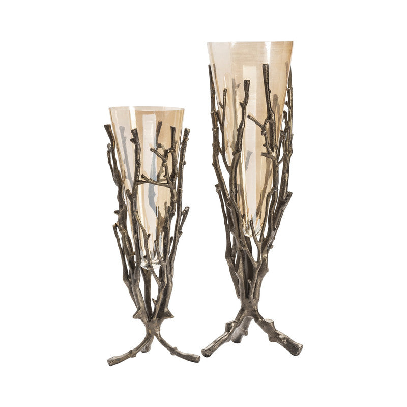 Mailie Bronze Vase Set by Crestview at Eve Furniture