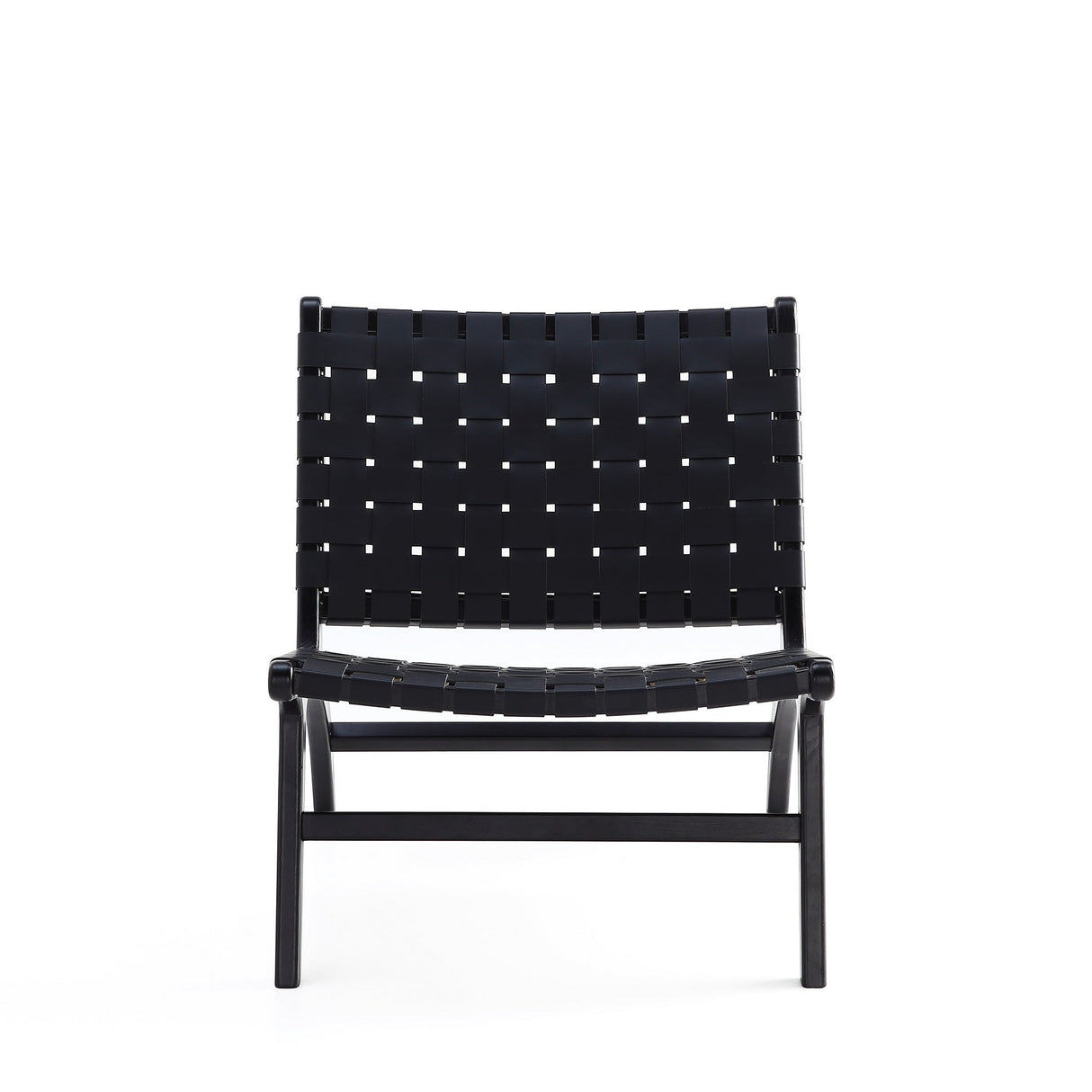 Maintenon Leatherette Accent Chair in Black (set of 2) by Manhattan Comfort at Eve Furniture