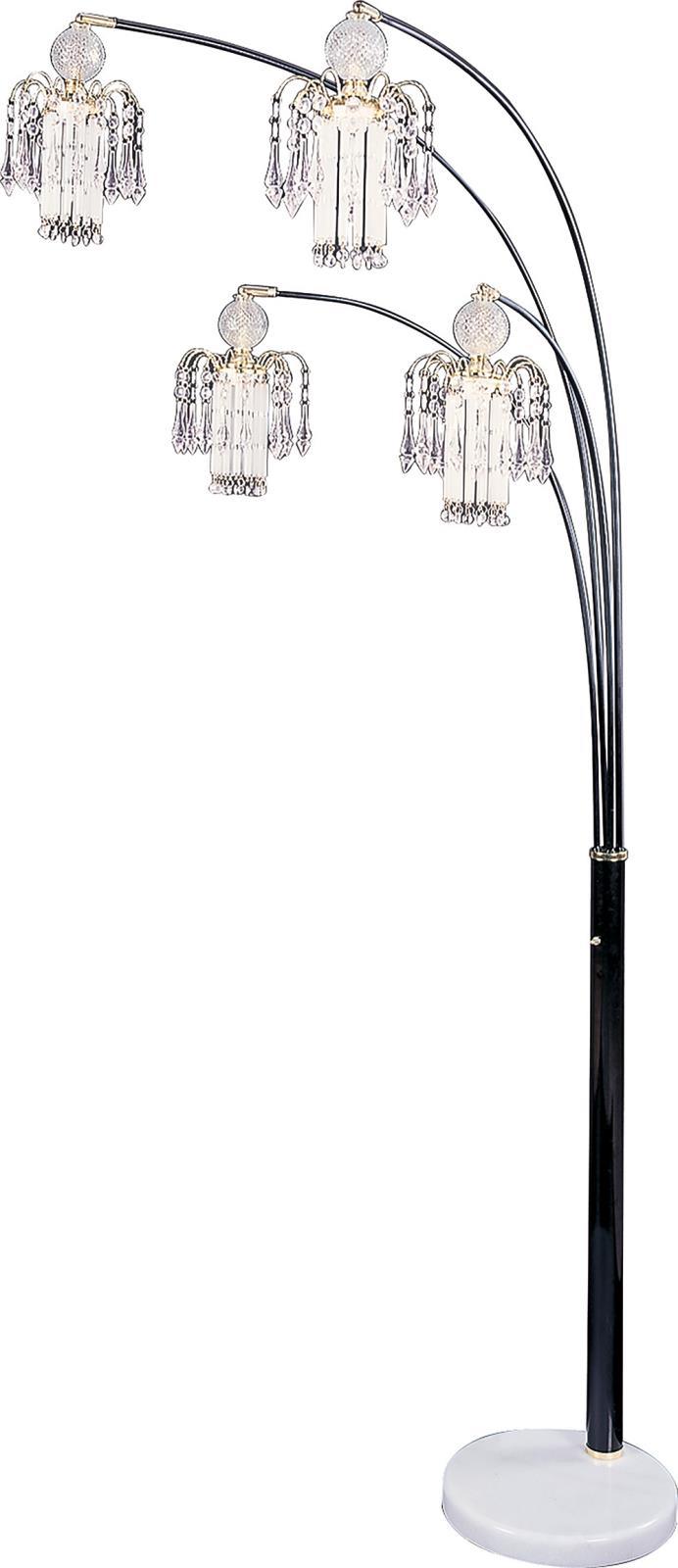 Maisel Floor Lamp with 4 Staggered Shades Black by Coaster at Eve Furniture