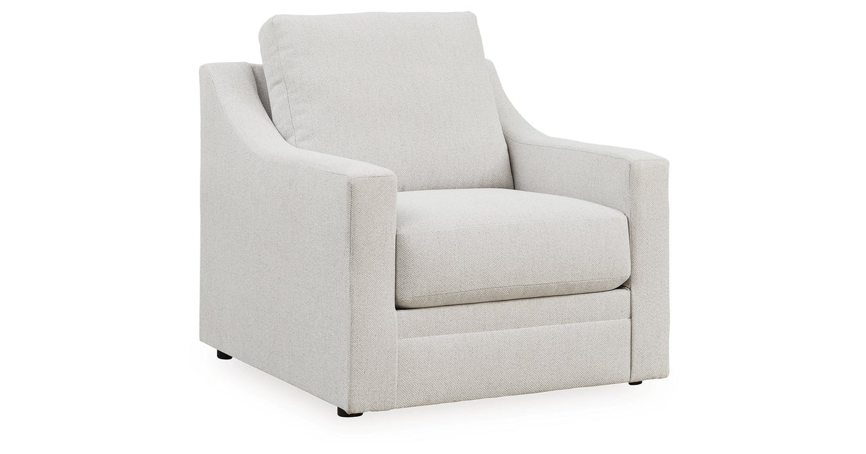 Maitelynn Chalk Chair and Ottoman by Ashley at Eve Furniture