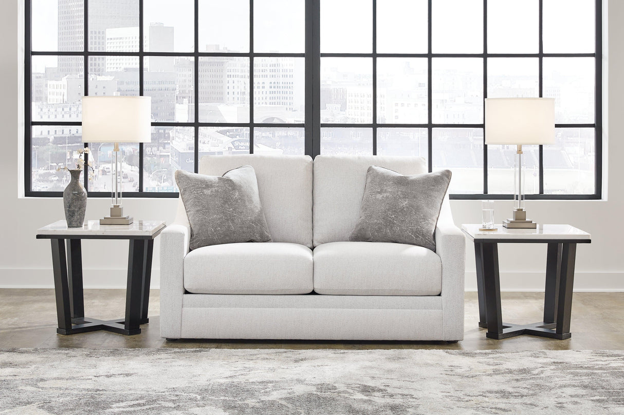 Maitelynn Chalk Loveseat by Ashley at Eve Furniture