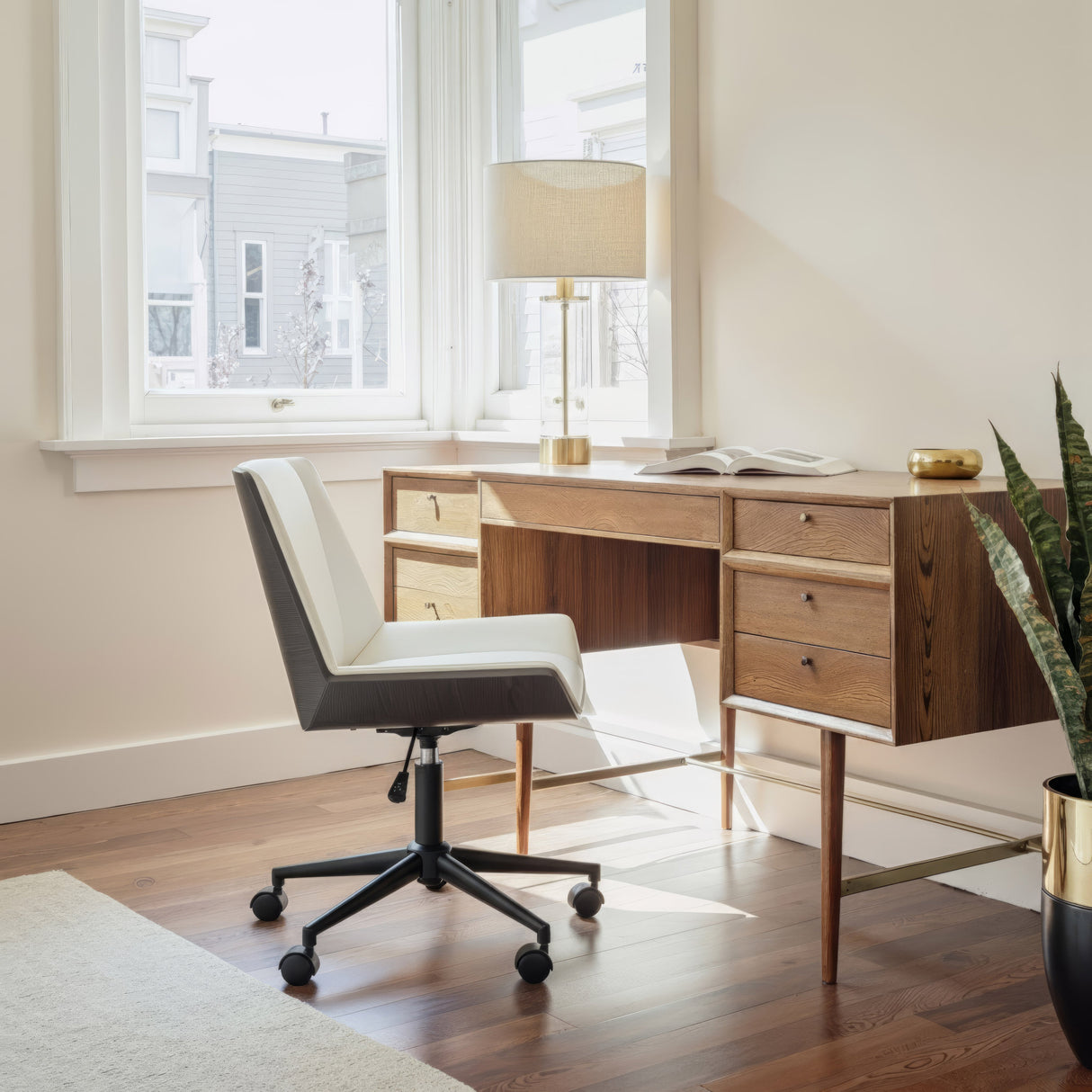 Maker White Office Chair by Zuomod at Eve Furniture