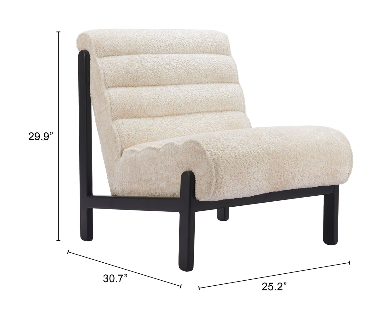 Maki Beige Accent Chair by Zuomod at Eve Furniture