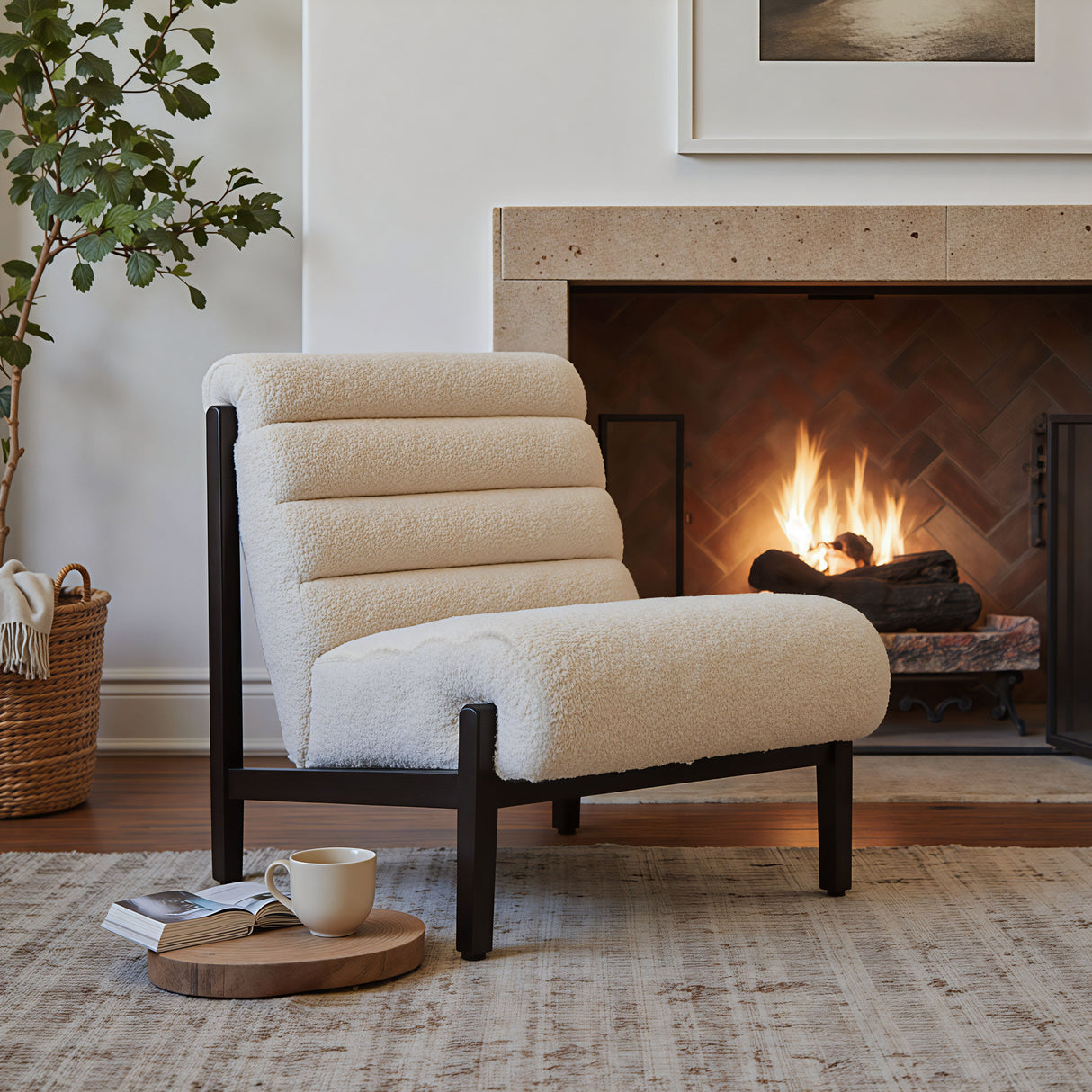 Maki Beige Accent Chair by Zuomod at Eve Furniture