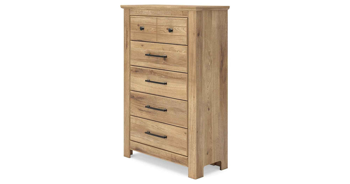 Makidern Tan Chest of Drawers by Ashley at Eve Furniture