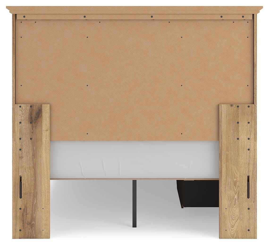 Makidern Tan Full Panel Storage Bed by Ashley at Eve Furniture