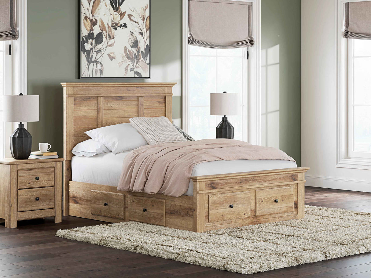Makidern Tan Full Panel Storage Bed by Ashley at Eve Furniture
