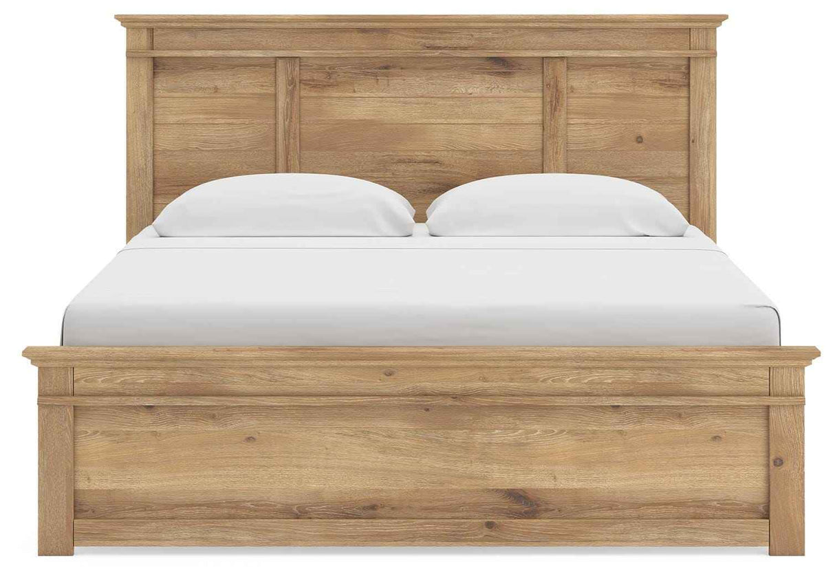 Makidern Tan King Panel Bed by Ashley at Eve Furniture