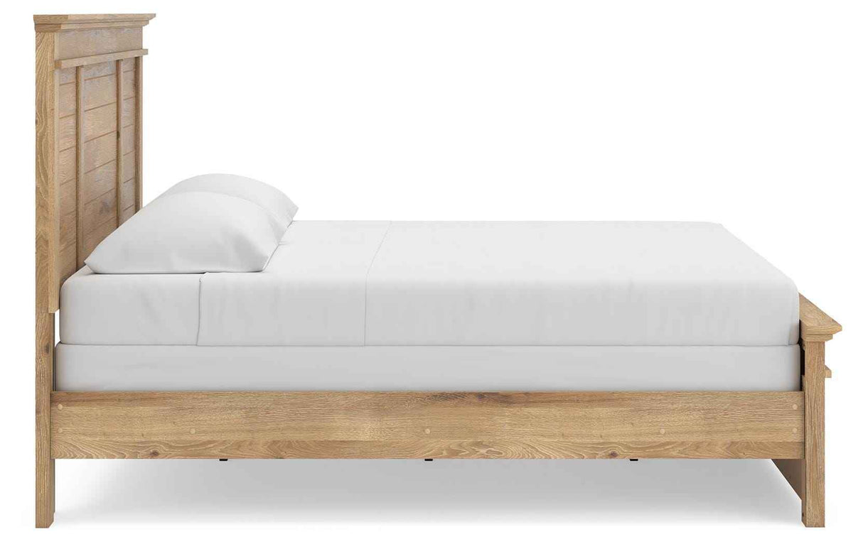Makidern Tan King Panel Bed by Ashley at Eve Furniture
