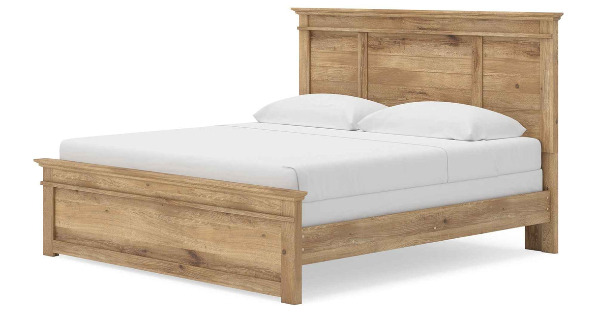 Makidern Tan King Panel Bed by Ashley at Eve Furniture