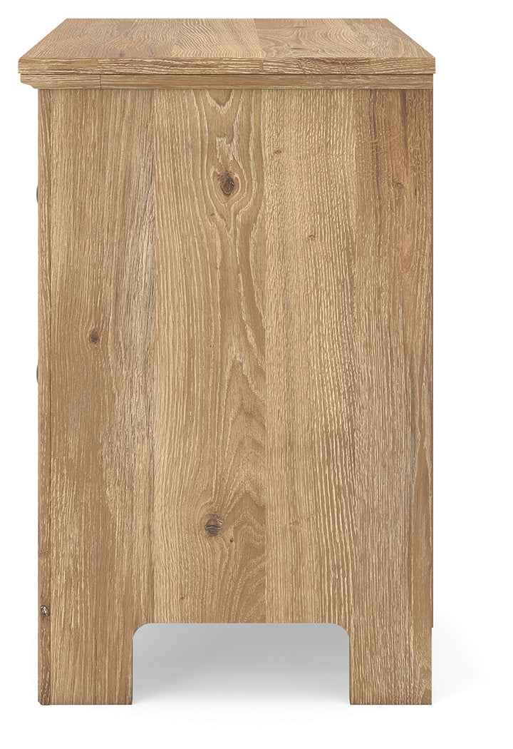 Makidern Tan Nightstand by Ashley at Eve Furniture