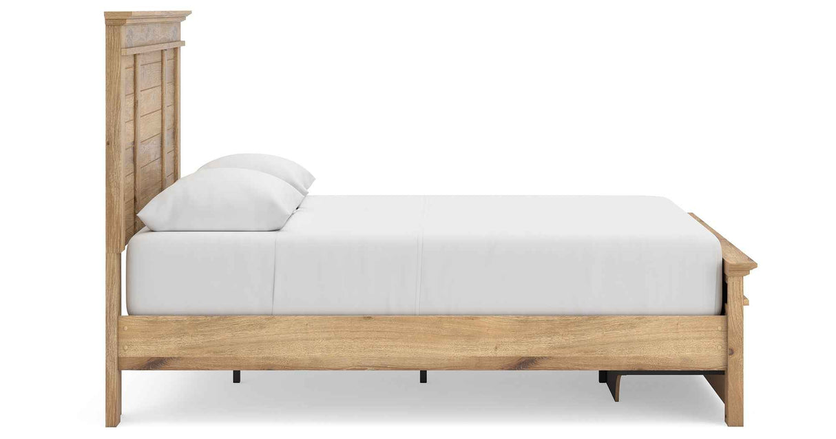 Makidern Tan Queen Panel Storage Bed by Ashley at Eve Furniture