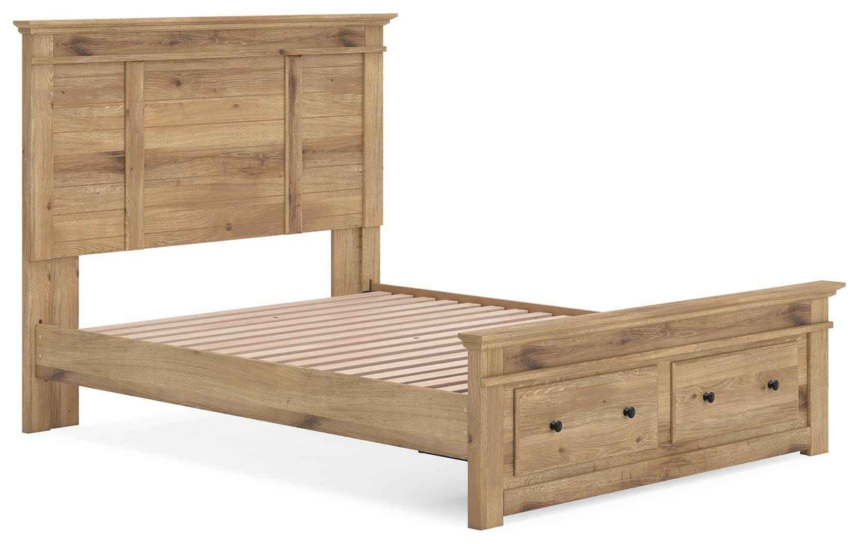 Makidern Tan Queen Panel Storage Bed by Ashley at Eve Furniture