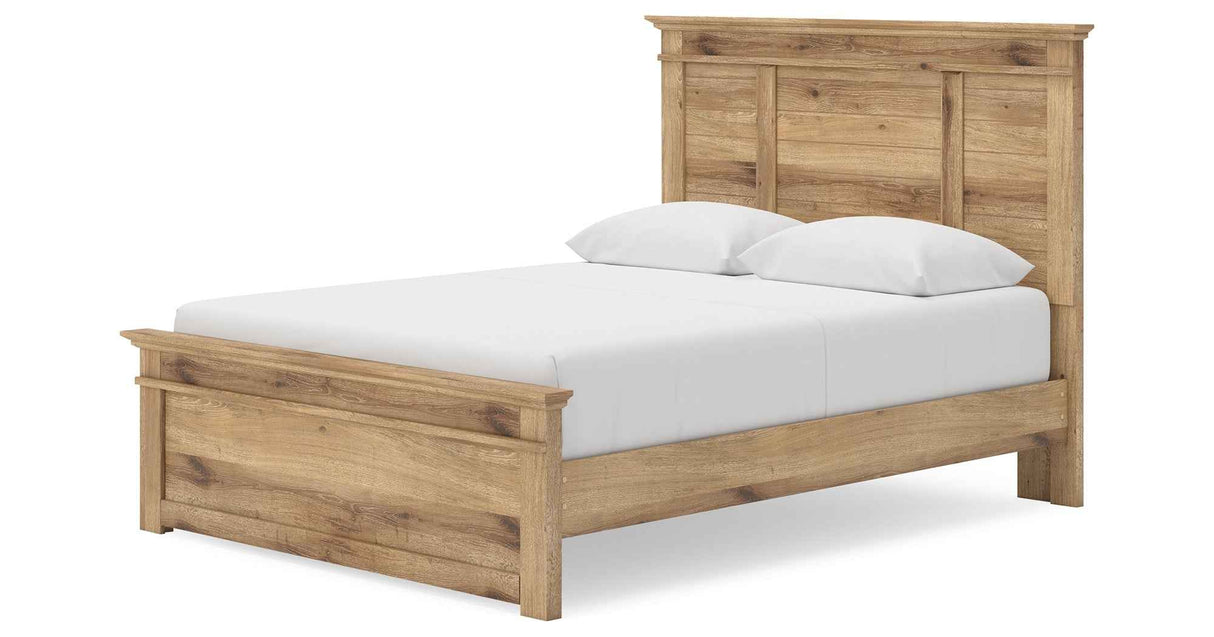 Makidern Tan Queen Panel Storage Bed by Ashley at Eve Furniture