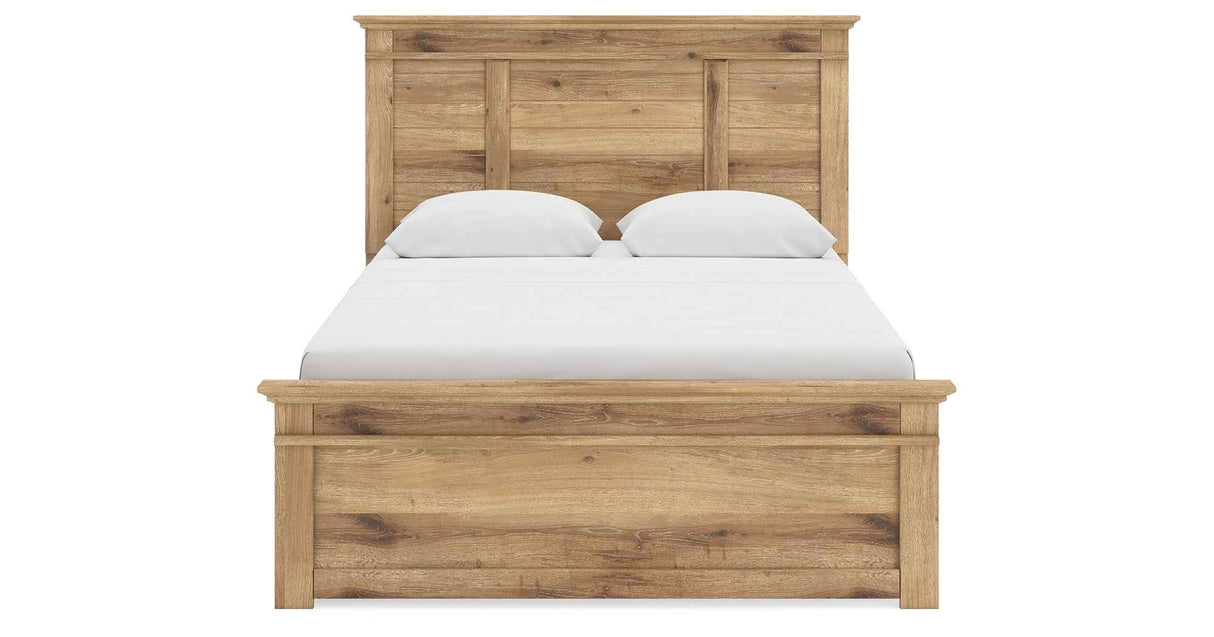 Makidern Tan Queen Panel Storage Bed by Ashley at Eve Furniture