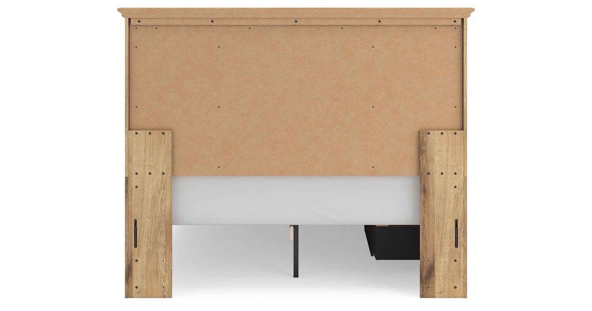 Makidern Tan Queen Panel Storage Bed by Ashley at Eve Furniture