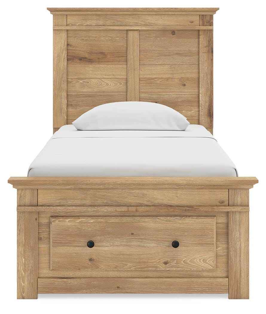 Makidern Tan Twin Panel Storage Bed by Ashley at Eve Furniture