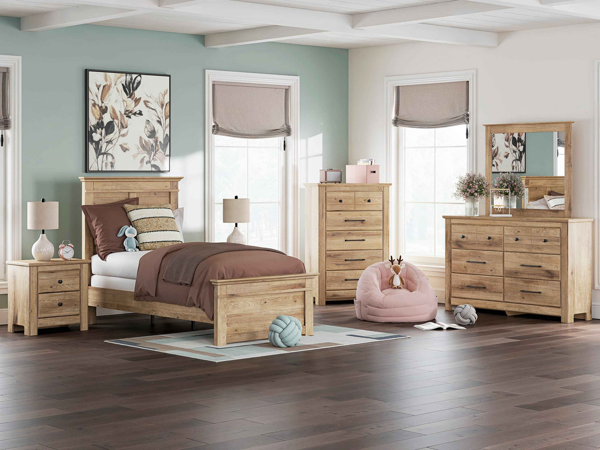 Makidern Tan Youth Panel Bedroom Set by Ashley at Eve Furniture