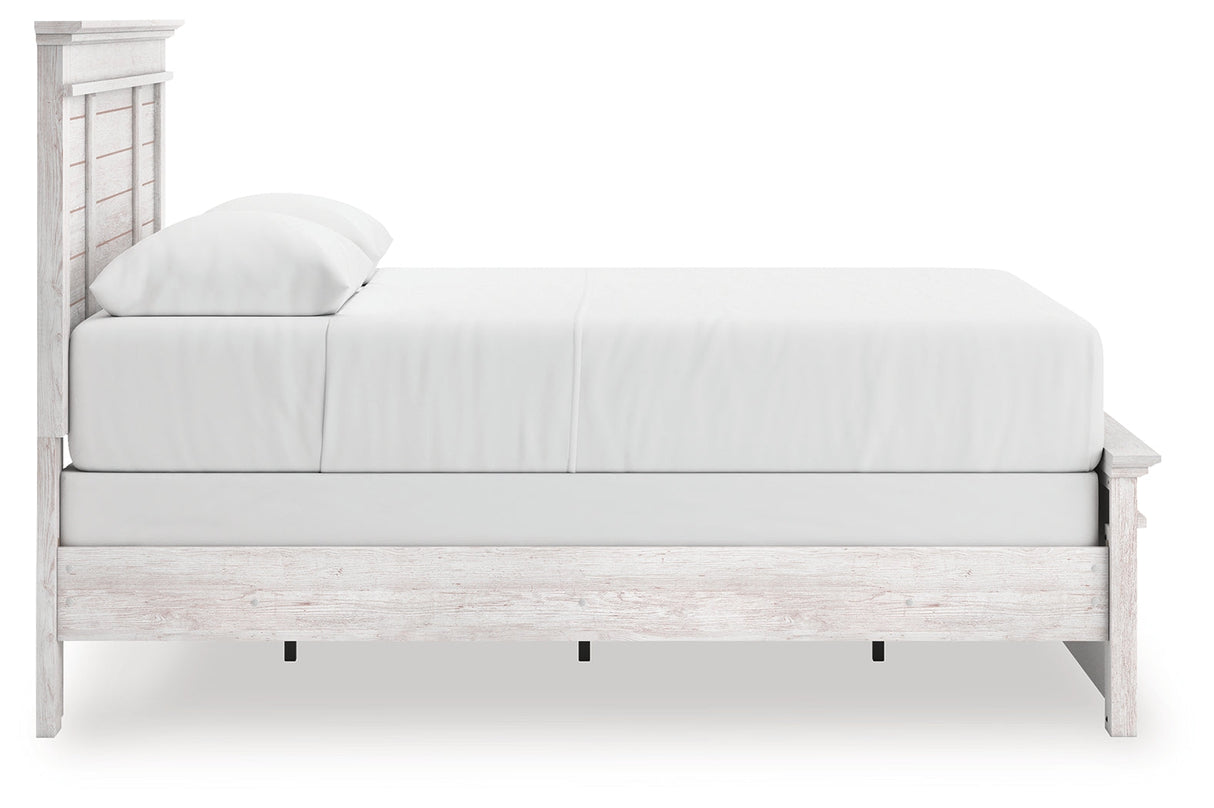 Makidern Whitewash Queen Panel Bed by Ashley at Eve Furniture
