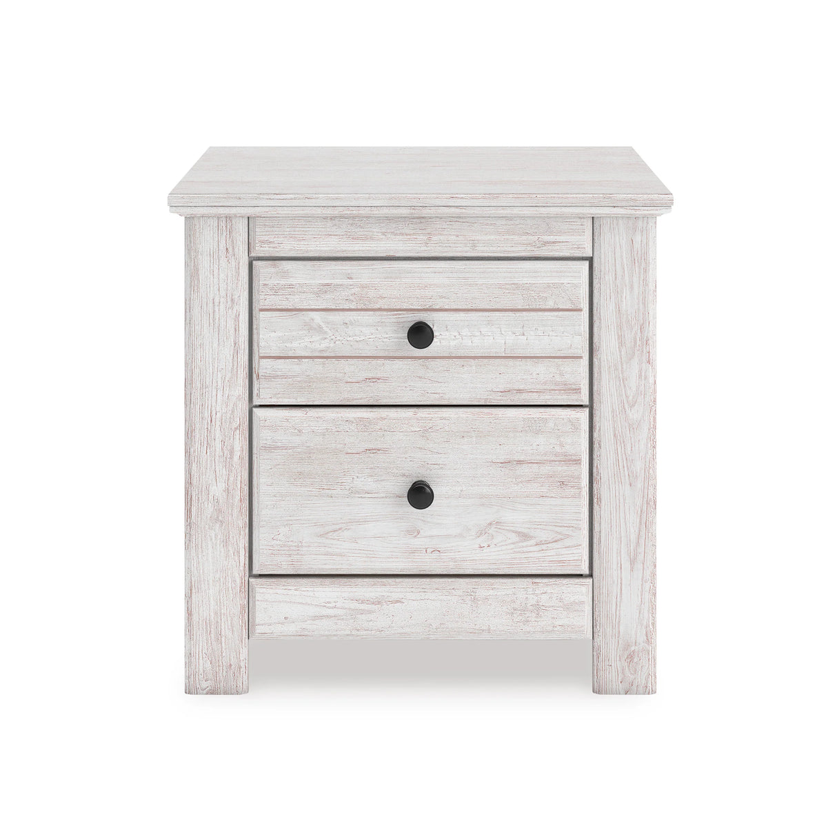Makidern Whitewash Two Drawer Nightstand by Ashley at Eve Furniture