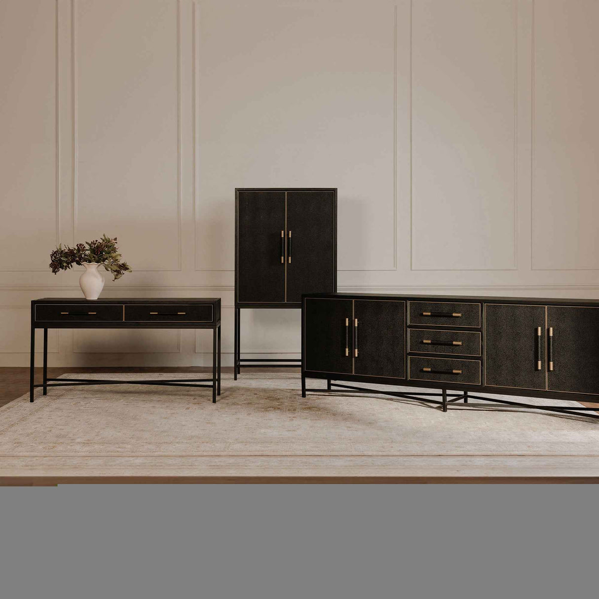 Mako Black Console Table by Moe's Home at Eve Furniture
